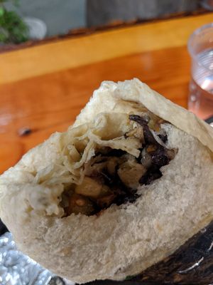 Carne asada basic burrito at Vegan GreenGO in Santa Barbara