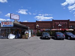 Fruit and vegetable stand on left at Jeremy's Farm to Table in Chehalis