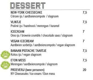 vegan options at Vlint 21 in Borger