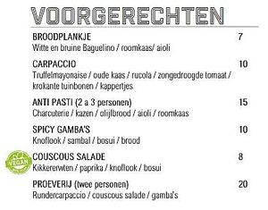 vegan options at Vlint 21 in Borger