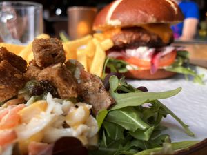 Beyond meat burger  at Vlint 21 in Borger