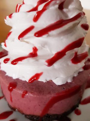 Home made raspberry banana pie w/ coconut cream at Vlint 21 in Borger