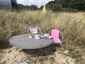 Outdoor seating in the garden at Sylter Suppen in List