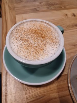Chai latte with oat milk at Alternatywnie in Szczecin