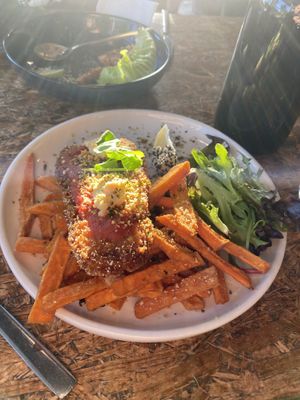 Eggplant parmigiana  at Greenhouse Canteen & Bar in South Brisbane