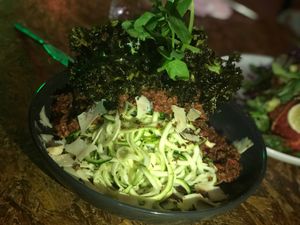 Zucchini spaghetti  at Greenhouse Canteen & Bar in South Brisbane