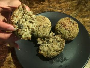 Mushroom arancini balla at Greenhouse Canteen & Bar in South Brisbane