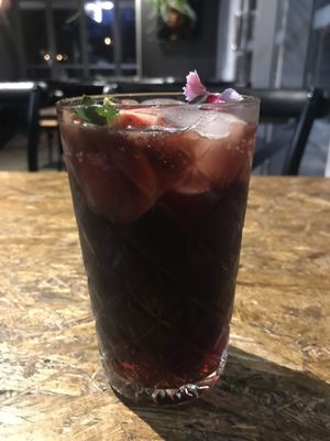 A delicious berry cider at Greenhouse Canteen & Bar in South Brisbane