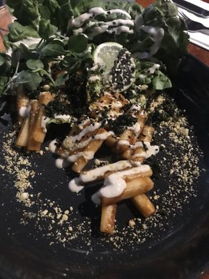 Korean rice cakes at Greenhouse Canteen & Bar in South Brisbane