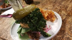 Mushroom Burger at Greenhouse Canteen & Bar in South Brisbane