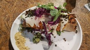 Jackfruit enchilada at Greenhouse Canteen & Bar in South Brisbane