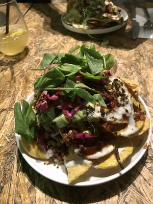 Nacho heaven  at Greenhouse Canteen & Bar in South Brisbane
