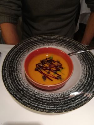 pumpkin soup at Gostilna Krištof in Kranj