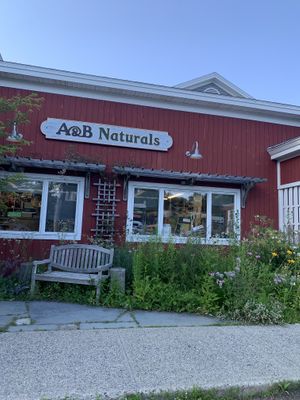 Storefront  at A and B Naturals in Bar Harbor
