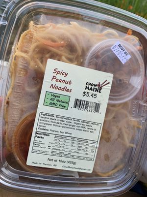 Vegan meal  at A and B Naturals in Bar Harbor