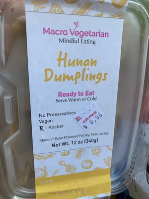 Vegan dumplings  at A and B Naturals in Bar Harbor