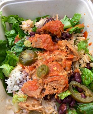 Buena Vista Bowl minus the veggie fajitas and corn salsa it normally comes with at Zocalo in Copenhagen