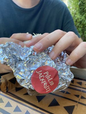 Burrito “VeraCruz 🌶🌶” with jackfruit. $15.70 (100kr). at Zocalo in Copenhagen