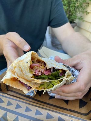 Burrito “VeraCruz 🌶🌶” with jackfruit. $15.70 (100kr). at Zocalo in Copenhagen