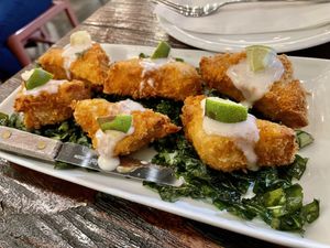 Fried tofu app #Veganuary at Kittiwat Thai Kitchen in Frederick