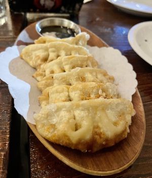 Vegan pot stickers #Veganuary at Kittiwat Thai Kitchen in Frederick