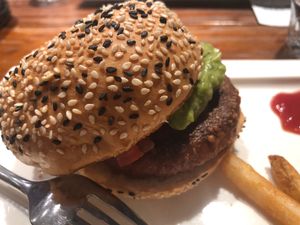 Beyond burger without cheese (vegan) at Kool Studio Kitchen in Kowloon