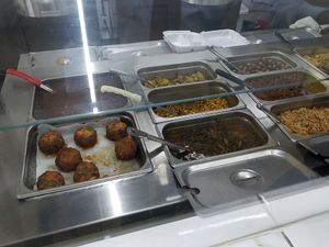 a variety of food to choose from... at Green Soma Vegan Cafe in Hapeville