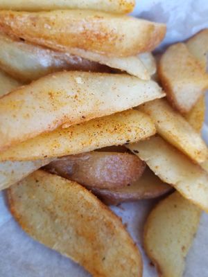 Potato wedge fries at Green Soma Vegan Cafe in Hapeville