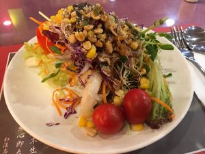 awesome salad bar at LianChi Ge in Taipei