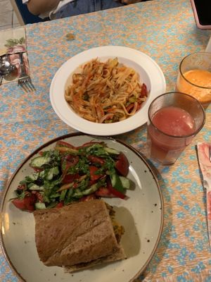 vegan pasta n sandwich  at Twelve Tables in Yerevan
