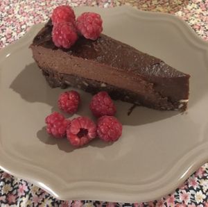 Raw vegan chocolate cake  at Twelve Tables in Yerevan