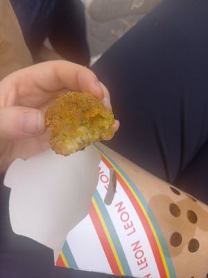 Mac and cheese bites at LEON - South Kensington in South West London