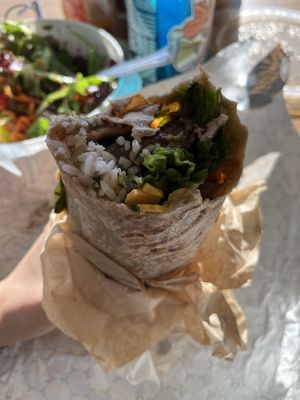 Vegan Ricky Martin burrito   at Pressed Cafe in Burlington