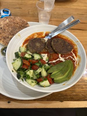 Vegan yalla hummus bowl  at Pressed Cafe in Burlington