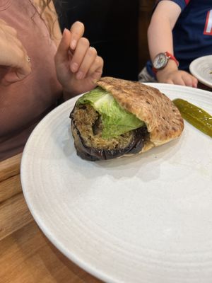 Vegan Middle East in pita  at Pressed Cafe in Burlington