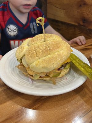 Vegan shroom and smash  at Pressed Cafe in Burlington