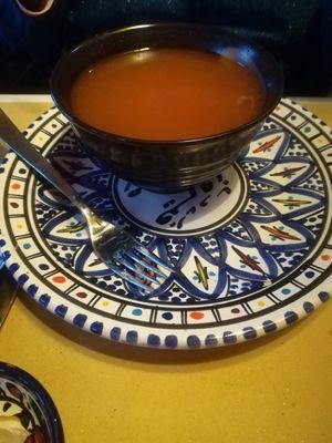 Lentil soup at Fairouz in Milan