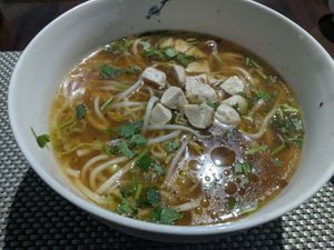 Dan zai mian at Meimen FángKōngDòng 梅門防空洞 in Taipei