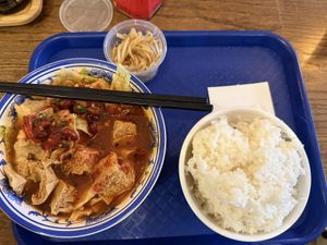 Tofu rice dish, spice level 4  at Chilli Daddy in Bristol
