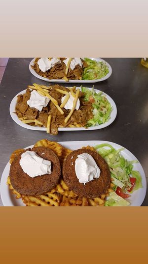 Falafel ranskalaisilla vöner ranskalaisilla  at Jyvaskylan Kebab in Jyvaskyla