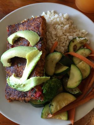 Happy Patty (Burger) Plate. at A Moveable Feast Restauarant & Store in Houston