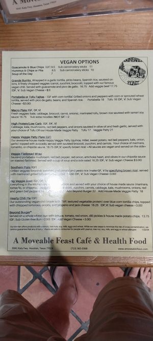  at A Moveable Feast Restauarant & Store in Houston