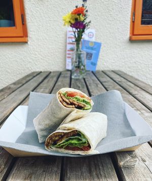Vegan Wrap from The Snug 🤤 at The Snug in Atherton