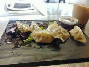 vegan gyoza at 107 Taste in Miami