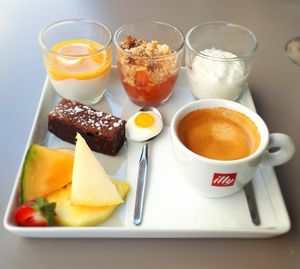 Café gourmand at Omelette Delice in La Rochelle