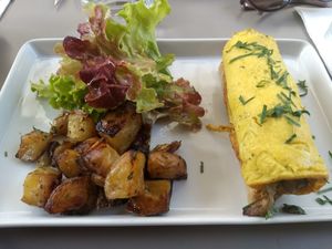 Eggless omelette at Omelette Delice in La Rochelle