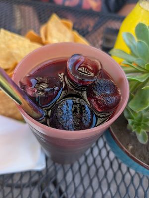 Jamaica juice was insanely too tart for me at Craft and Taco Lounge in Escondido