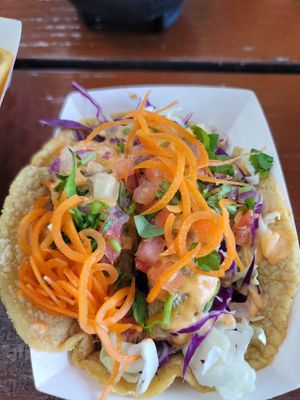 Avacado taco vegan at Craft and Taco Lounge in Escondido