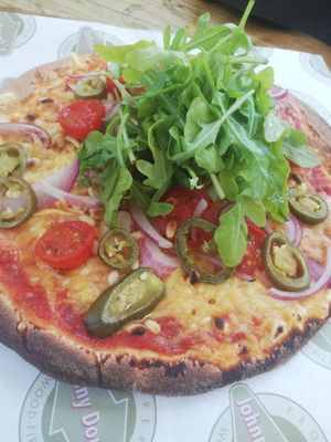 Gluten free pizza at Johnny Dough's at The Bridge in Conwy