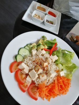 Salad at Prana Cafe in Leicester